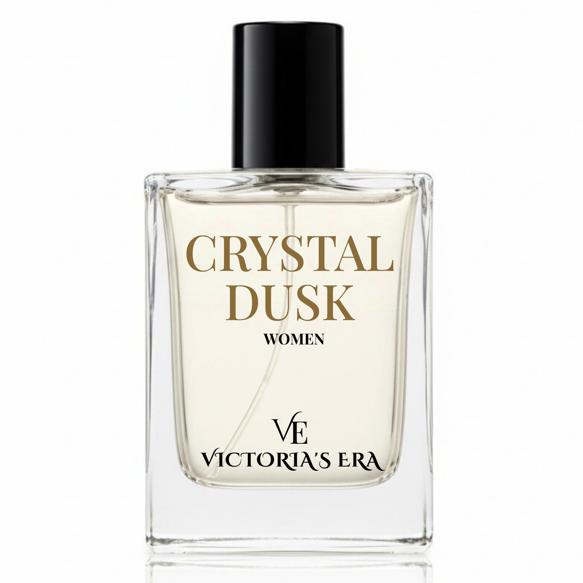 Close-up of Victoria’s Era Crystal Dusk extrait de parfum bottle – 8–10 hour scent
