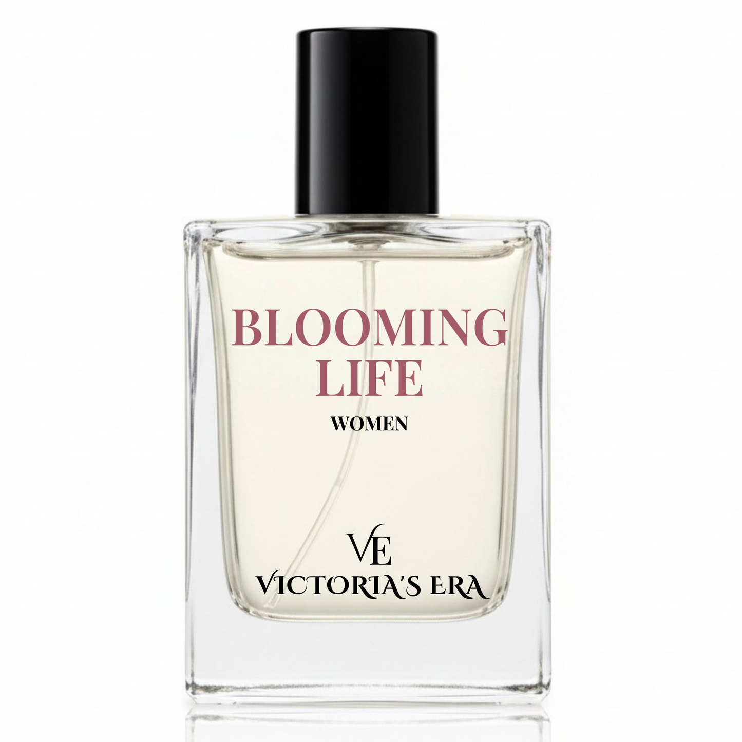 Close-up of Victoria’s Era Blooming Life extrait de parfum bottle – 8–10 hour scent