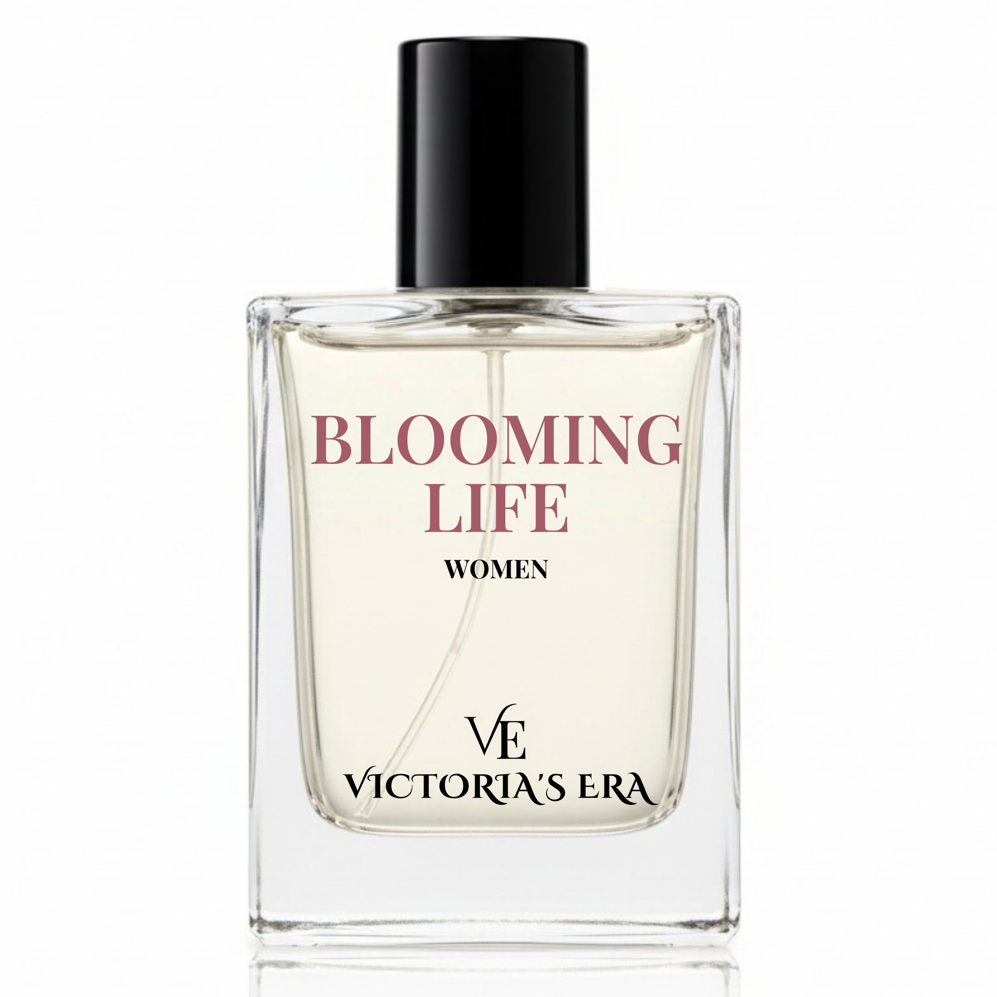 Close-up of Victoria’s Era Blooming Life extrait de parfum bottle – 8–10 hour scent